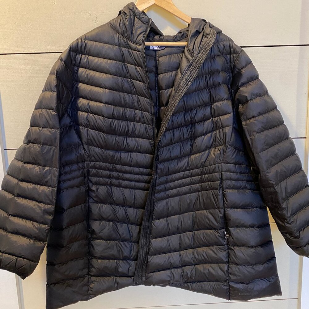 Women's Plus Size Ultralight Packable Down Jacket - 3x - Black